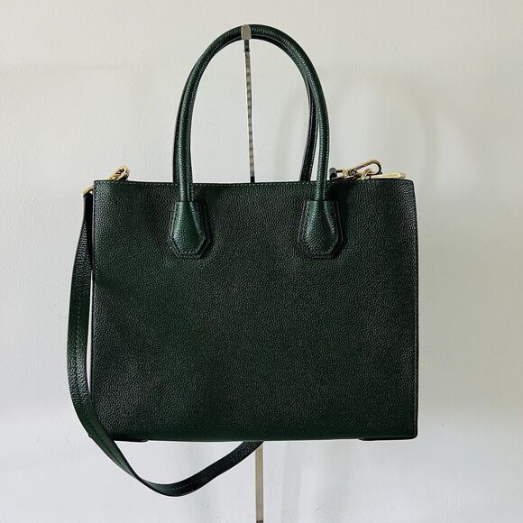 MICHAEL KORS STUDIO Mercer Moss Green Leather Large Convertible Tote Bag - Picture 5 of 13